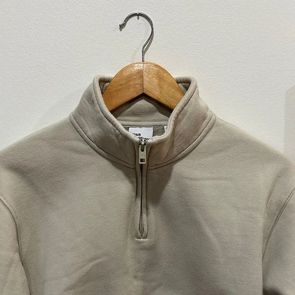 TNA Beige Half-Zip Cropped Sweatshirt Size M - Picture 3 of 8